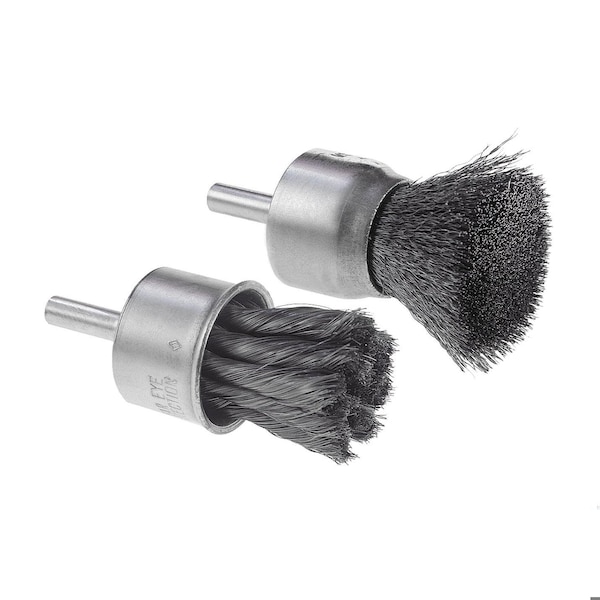 Cgw Abrasives Premium End Brush, 1 in, Crimped, 0.02 mm, Carbon Steel Fill 60141 - main